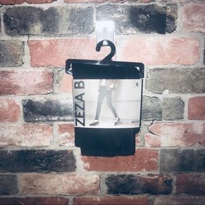 Black Micro-suede Leggings with side ankle slit